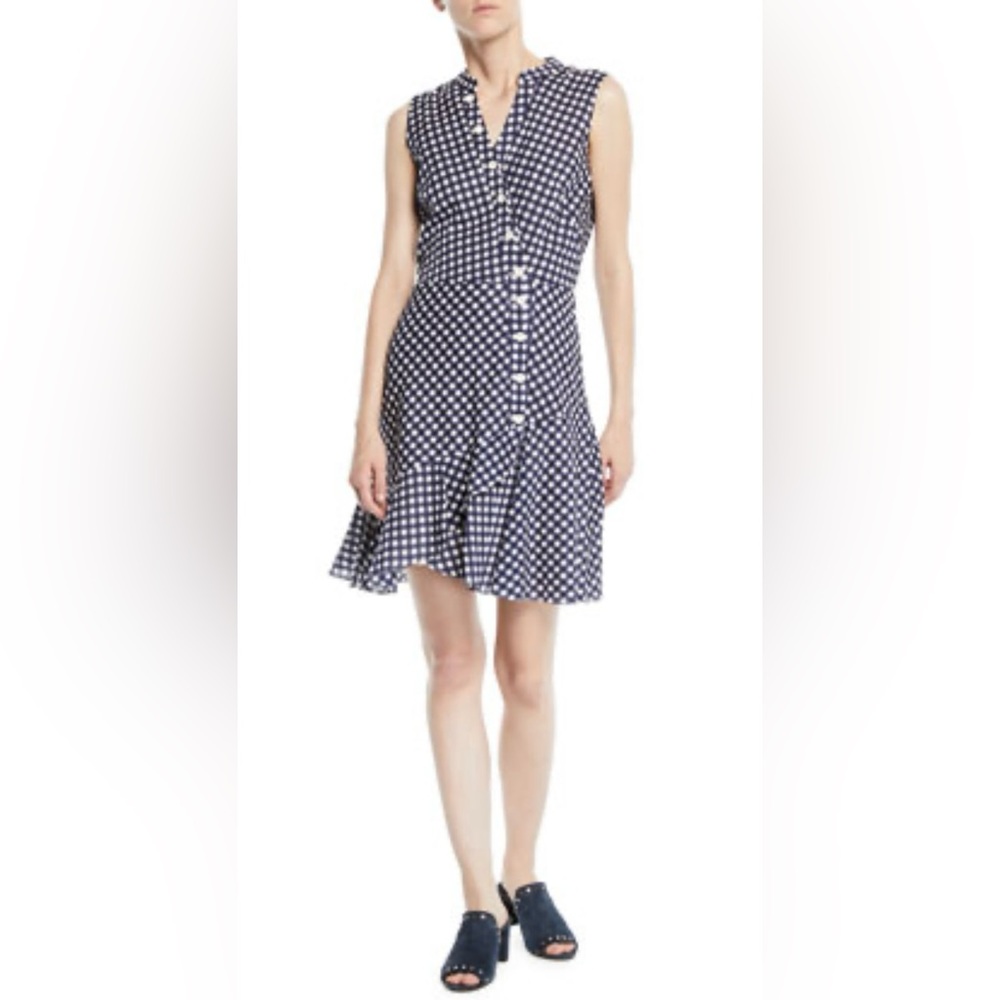 Shoshanna blue gingham dress,size 6